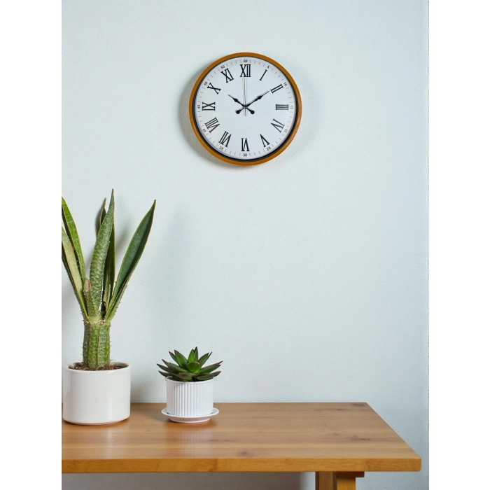 Zentime 36 Cm Turuncu Dekoratif Duvar Saati