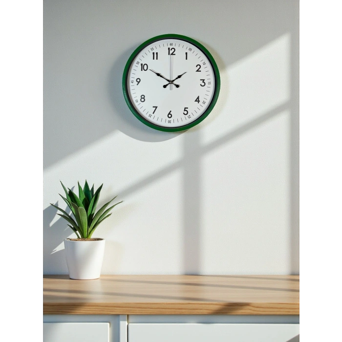 Zentime 36 Cm Yeşil Dekoratif Duvar Saati