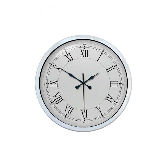Zentime 40 Cm Beyaz Klasik Duvar Saati