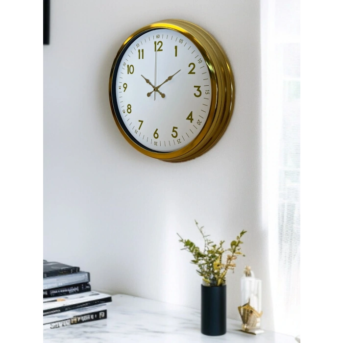 Zentime 40 Cm Gold Lüks Duvar Saati