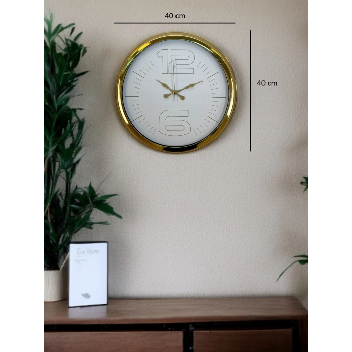 Zentime 40 Cm Gold Lüks Duvar Saati