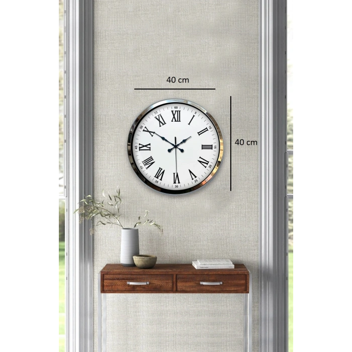 Zentime 40 Cm Krom Elegance Duvar Saati