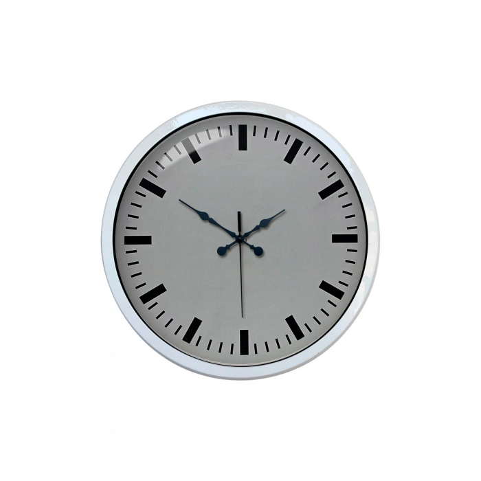 Zentime 40 Cm Metal  Beyaz Modern Duvar Saati