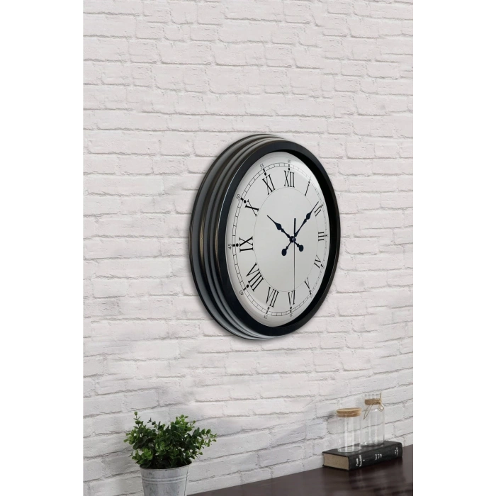 Zentime 40 Cm Siyah Şık Duvar Saati