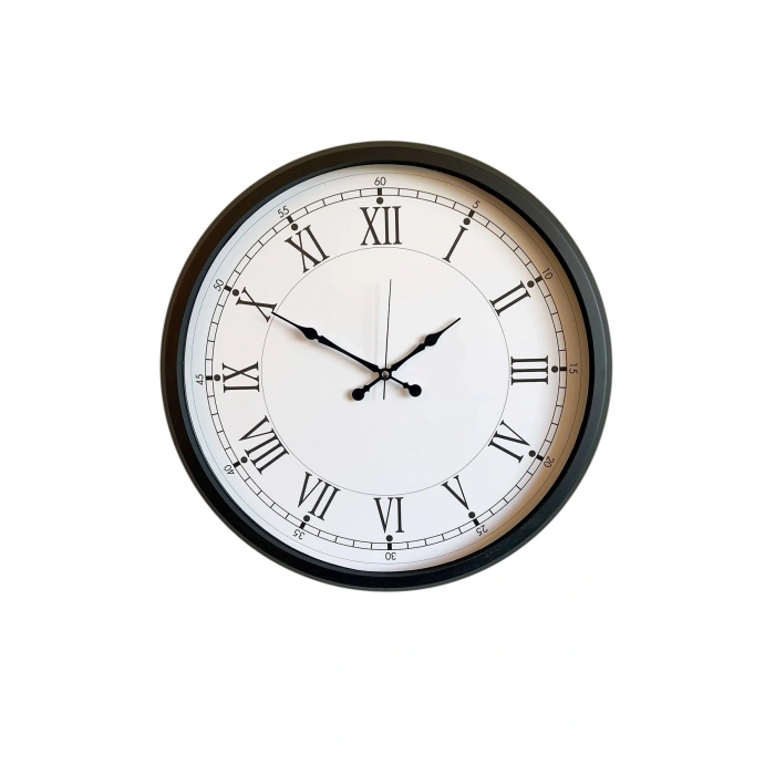 Zentime 52 Cm Siyah Modern Duvar Saati