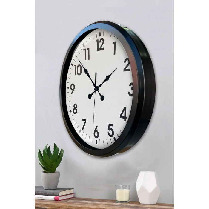 Zentime 52 Cm Siyah Modern Duvar Saati