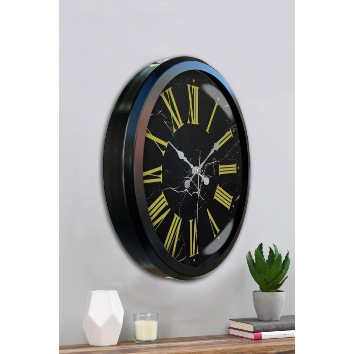 Zentime 52 Cm Siyah Modern Duvar Saati