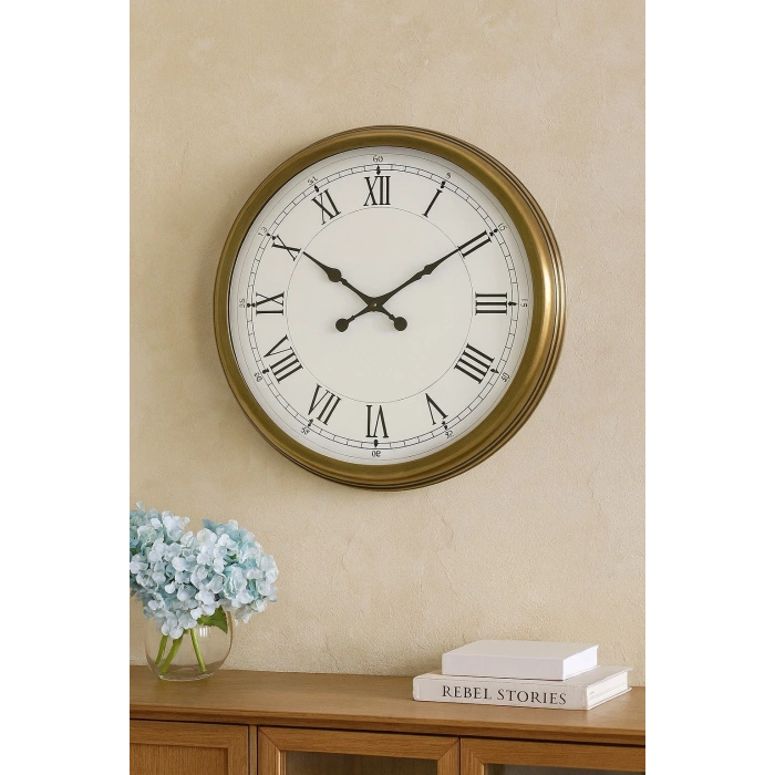 Zentime 60 Cm Eskitme Vintage Duvar Saati