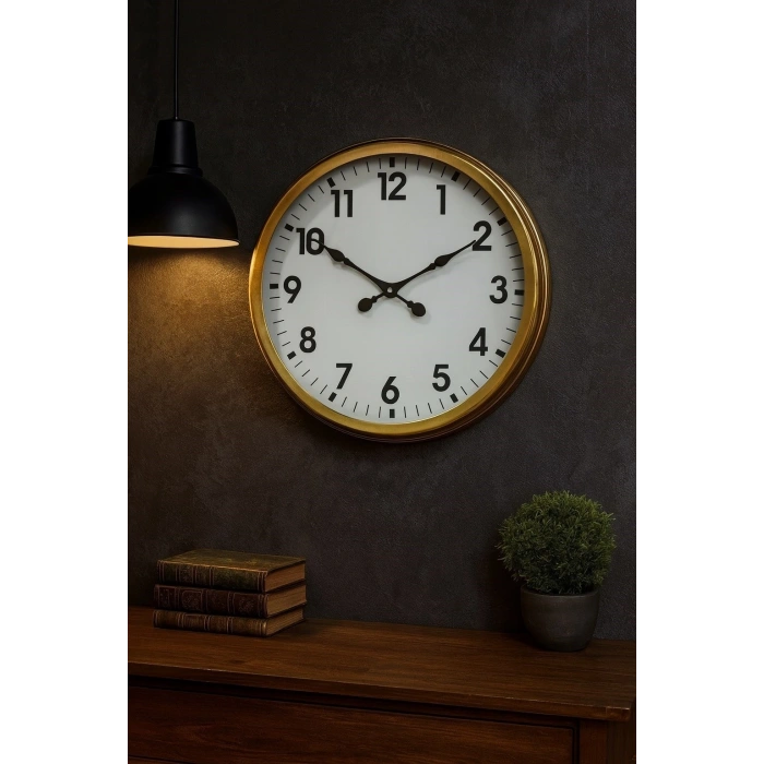 Zentime 60 Cm Gold Lüks Duvar Saati