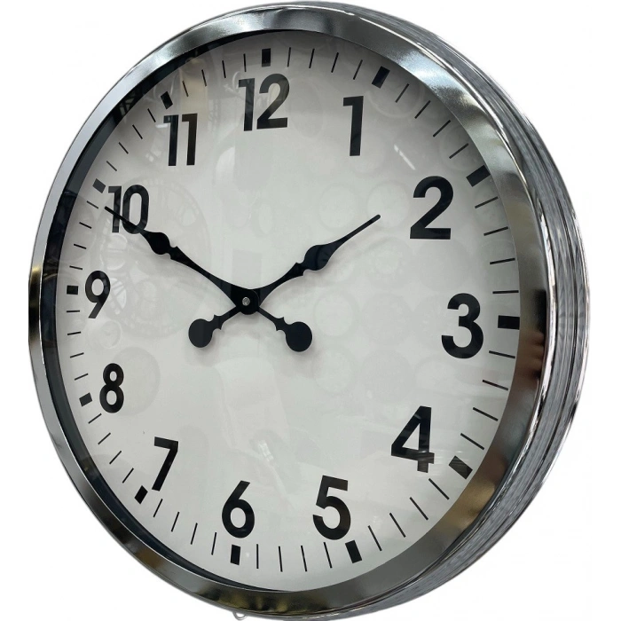 Zentime 60 Cm Krom Zarif Duvar Saati