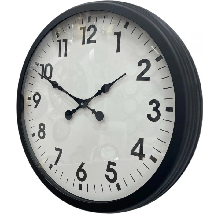 Zentime Black Classic 60 Cm Metal Duvar Saati