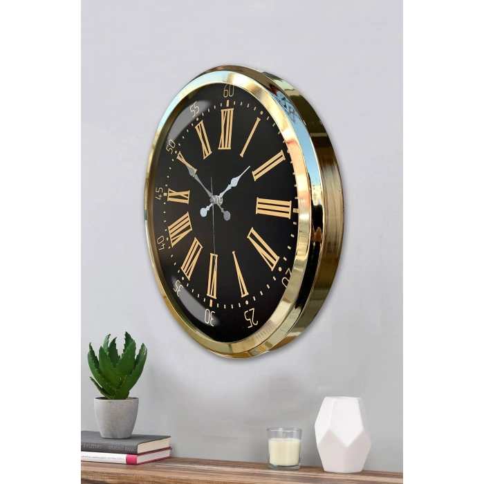 Zentime Prime Aurea Gold 52 Cm Metal Duvar Saati