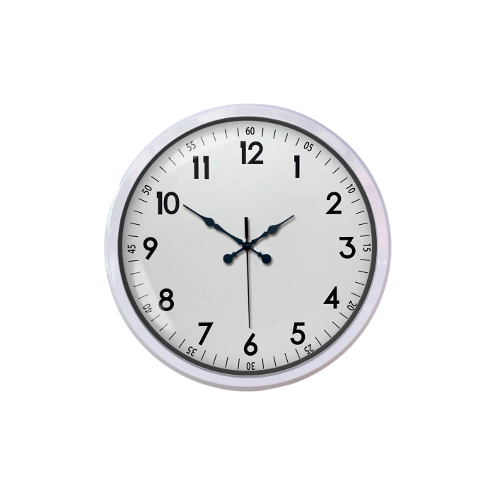 Zentime White Classic 52 Cm Metal Dekoratif Stil Duvar Saati