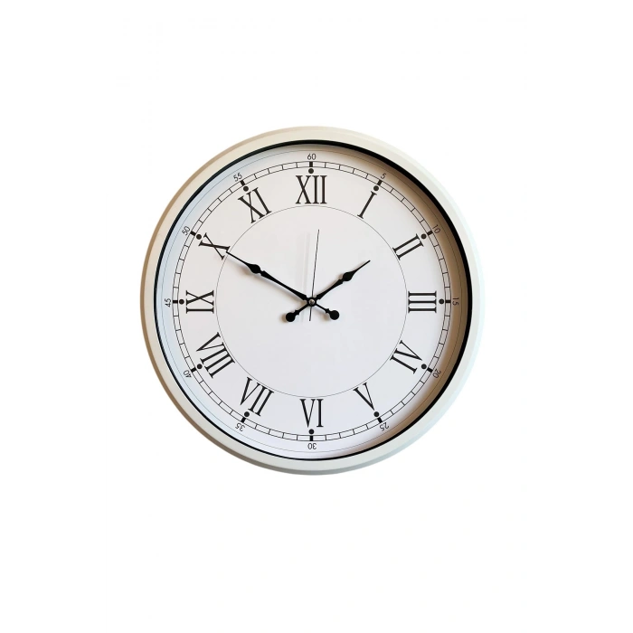 Zentime White Şıklık 52 Cm Metal Duvar Saati