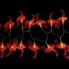 10&apos;lu Pilli Led Flamingo Dekoratif Işık Zinciri Aydınlatma 1,5 Mt (5047)