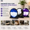 10 INC - 25CM RENKLİ SULU CAM KUM SAATİ HAREKETLİ AYNA MODELİ (5047)