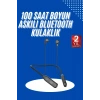 100 Saat Kablolu Boyun Askılı Dijital Göstergeli Bluetooth Kulaklık
