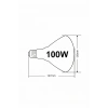 100W Isıtıcı Ampul Kırmızı Isı Lambası Civciv Kümes Kuluçka E27 Duy Isıtma Ampulü