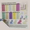 100x100cm Statik Kağıt Renkli Çarpım Tablosu Bx40