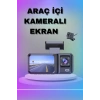 1080P 3 Lensli WİFİ Araç İçi Kameralı Ekran DVR Kaydedici Gece Görüşlü