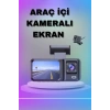 1080P 3 Lensli WİFİ Araç İçi Kameralı Ekran DVR Kaydedici Gece Görüşlü