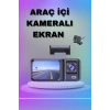 1080P 3 Lensli WİFİ Araç İçi Kameralı Ekran DVR Kaydedici Gece Görüşlü