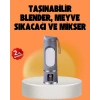 12 Bıçaklı Şarjlı Meyve Sıkacağı – Tip-C Taşınabilir Blender 450 ml