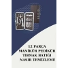 12 Parça Paslanmaz Çelik Kompakt ve Taşınabilir Manikür Makası Tırnak Makası