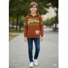 12 yaş erkek çocuk sweat kol ek detaylı kremit