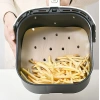 150 Adet Air Fryer Pişirme Kağıdı Tek Kullanımlık Hava Fritöz Yağ Geçirmez Yapışmaz Gıda Pişirme Kağıdı Delikli Kare Model (5047)