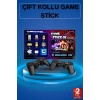 2 Kollu Kablosuz 2.4G Retro Oyunlar 4k Game Stick 3500 Oyun Atari