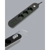 2 Metre Kablolu 3 USB Portlu Anahtarlı Üçlü Priz