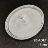 20 Adet Şeffaf Yuvarlak 3 Cm Çaplı Güçlü Disk Yapışkanlar Bx40