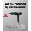 2200W Fön Makinesi – Profesyonel AC Motor, Soğuk ve Sıcak Üfleme