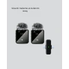 2’li Kablosuz Yaka Mikrofonu Type-C ve Lightning Uyumlu Profesyonel Set