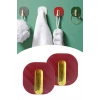 2li Yapışkanlı Retro Askılık Dolap Kapak Kulpu Kırmızı (5047)