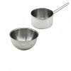 2PCS SET PASLANMAZ ÇELİK CHEFF SÜTLÜK - SOSLUK=14CM - DERİN KAP=17CM (5047)