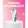 3 in 1 Epilatör Metal Başlıklı IPX5 Su Geçirmez 90 Dakika Şarjlı Epilasyon Cihazı