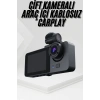 3 Kameralı 2 İnç 1080P Araç İçi Kamera Sürüş Kamerası CarPlay