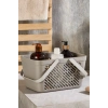 3lü Gri Çok Amaçlı Kulplu Sepet Mutfak Banyo Çamaşır Organizer Seti