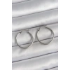 316 Çelik Gümüş Renk 22 mm Halka Model Kadın Küpe