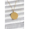 316L Çelik Gold Renk Ayetel Kürsi ve Allah Yazılı Kolye