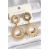 316L Çelik Gold Renk Güneş Model Kadın Küpe
