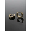 316L Çelik Gold Renk Halka Model Çift Küpe