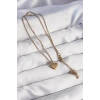 316L Çelik Gold Renk Kalp Model Love Kolye