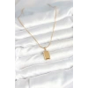 316L Çelik Gold Renk Külçe Altın Model Kolye