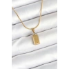 316L Çelik Gold Renk Mini Külçe Altın Model Kolye