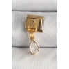 316L Çelik Gold Renk Sallantı Damla Zirkon Taşlı Nomination Charm