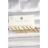 316L Çelik Gold Renk Yıldız Model Kadın Küpe Seti