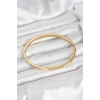 316L Çelik Gold Renk Zirkon Taşlı 65 mm İnce Kadın Kelepçe Bileklik